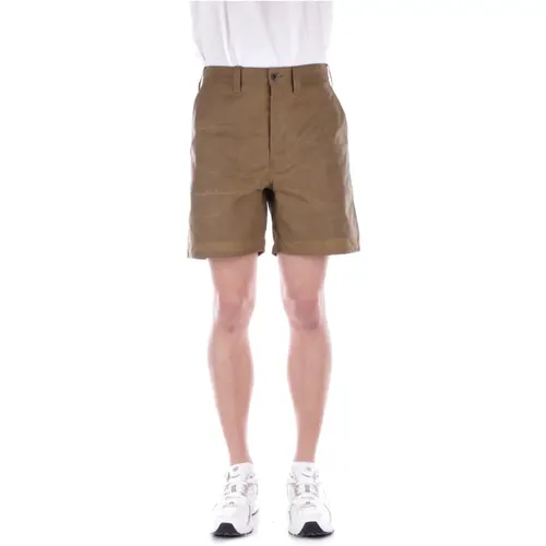 Braune Shorts Reißverschluss Seitentaschen , Herren, Größe: W34 - Filson - Modalova