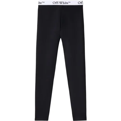 Stretch Trousers Elasticated Waistband , female, Sizes: S - Off White - Modalova