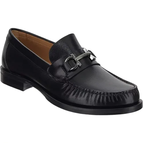 Stilvolle Loafers aus genarbtem Leder , Herren, Größe: 40 EU - Salvatore Ferragamo - Modalova