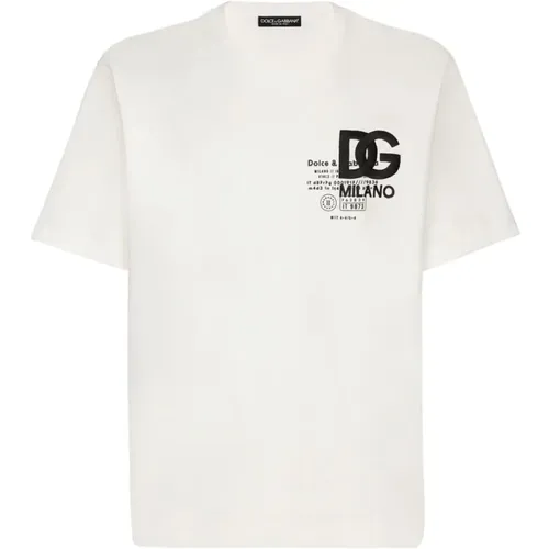 Logo T-Shirt, Made in Italy , male, Sizes: S - Dolce & Gabbana - Modalova