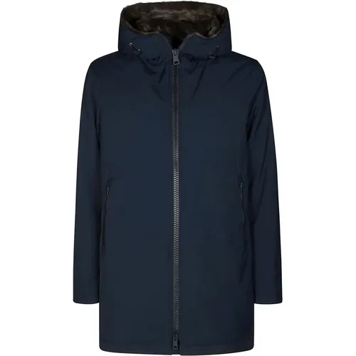 Keystone Parka Jacke,Blaue Parka Jacke für Männer - Herno - Modalova