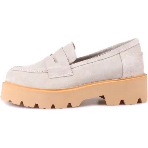 Slip-on Wildleder Loafers - , Damen, Größe: 39 EU - Cesare Gaspari - Modalova