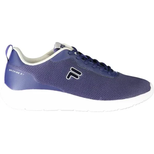 Blaue Sportliche Schnürschuhe mit Logo-Print , Herren, Größe: 43 EU - Fila - Modalova