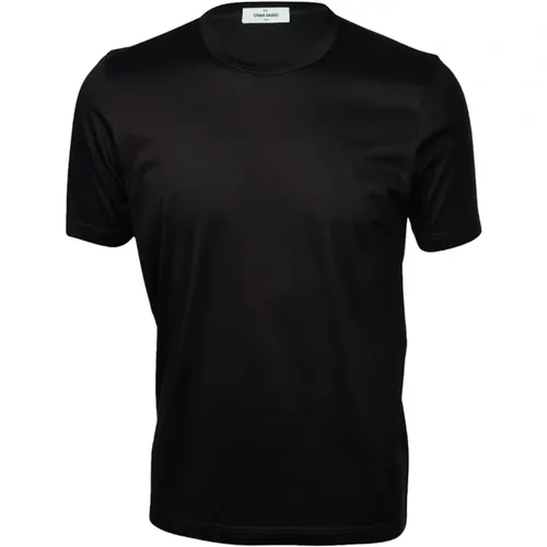 Schwarze T-Shirt und Polo Kollektion , Herren, Größe: 2XL - Gran Sasso - Modalova