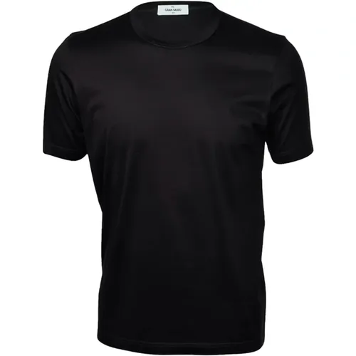 Schwarze T-Shirt und Polo Kollektion , Herren, Größe: XL - Gran Sasso - Modalova