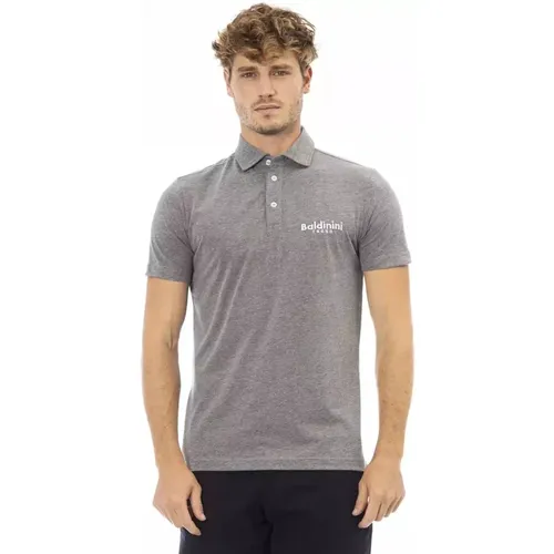 Elegantes besticktes Logo Baumwollpolo , Herren, Größe: 2XL - Baldinini - Modalova