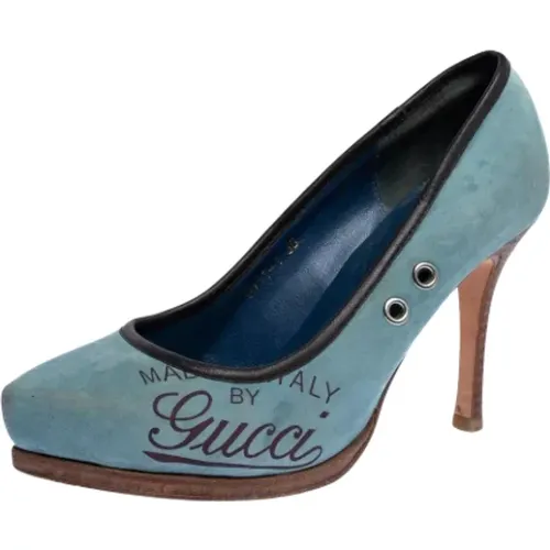 Pre-owned Suede heels , female, Sizes: 2 UK - Gucci Vintage - Modalova