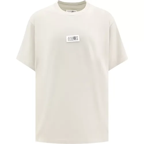 Grey T-Shirt with Iconic Stitching , male, Sizes: XS - MM6 Maison Margiela - Modalova
