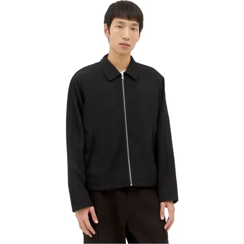 Glänzende Twill Zip-Up Jacke , Herren, Größe: L - Stüssy - Modalova