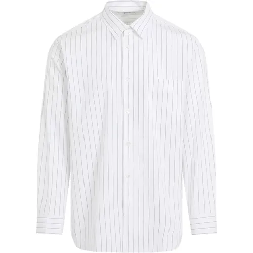 Striped Poplin Shirt , male, Sizes: M - Comme des Garçons - Modalova