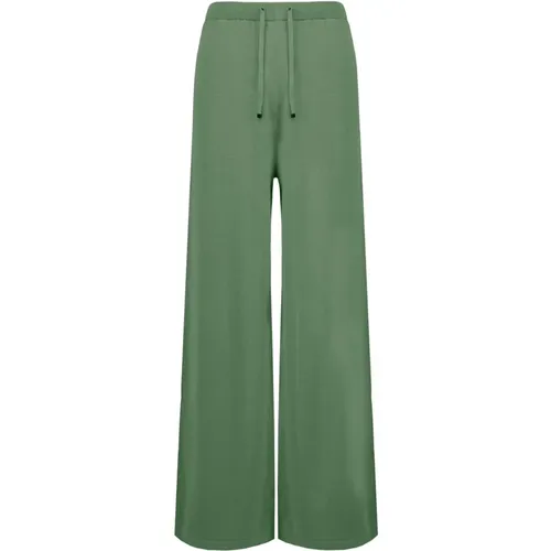 Cotton and Linen Knit Palazzo Pants , female, Sizes: XL, S, M, L, XS - BomBoogie - Modalova
