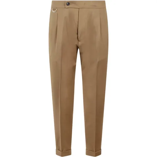 Riviera Elastic Tropical Wool Trousers , male, Sizes: W31 - Low Brand - Modalova