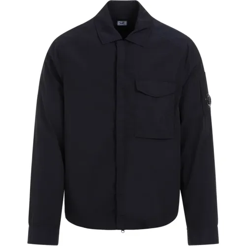 Blaues Overshirt Klassischer Stil - C.P. Company - Modalova