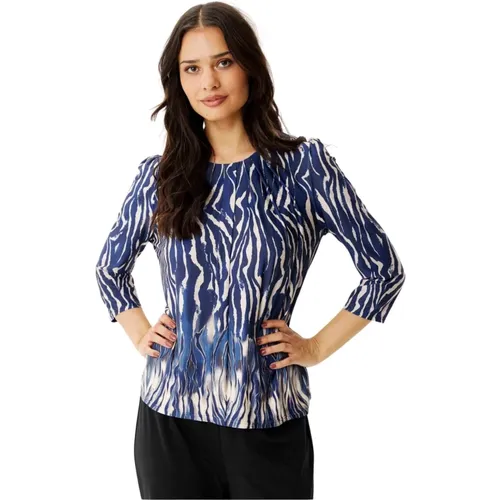 Marcia Blouse 3/4 Sleeve Blue , female, Sizes: 2XL, M, XL, S, L - IN Front - Modalova