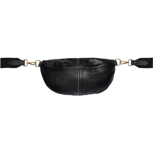 Stylish Leather Bumbag with Gold Accents , female, Sizes: ONE SIZE - Btfcph - Modalova
