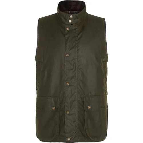 Gewachste Gilet Archiv Olive-S , Herren, Größe: XL - Barbour - Modalova