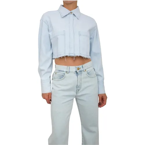 Denim Blaues Hemd , Damen, Größe: XS - pinko - Modalova