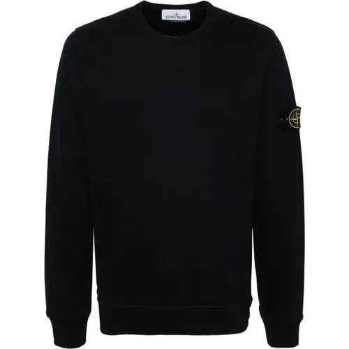 Blauer Rundhalsausschnitt Pullover , Herren, Größe: 3XL - Stone Island - Modalova