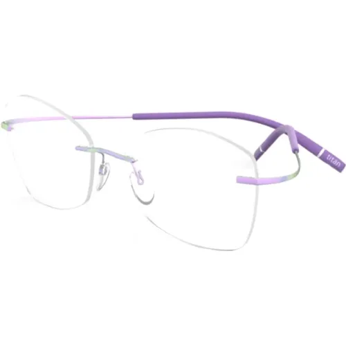 Ikonoische Brillenfassungen in Iridescent Violet , unisex, Größe: 53 MM - Silhouette - Modalova