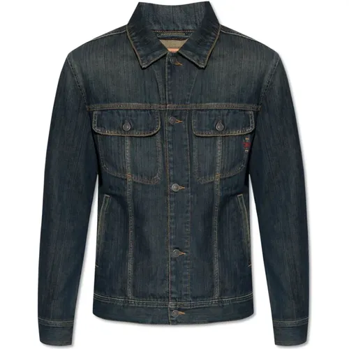 ‘D-Barcy’ denim jacket , male, Sizes: L, XL, M - Diesel - Modalova