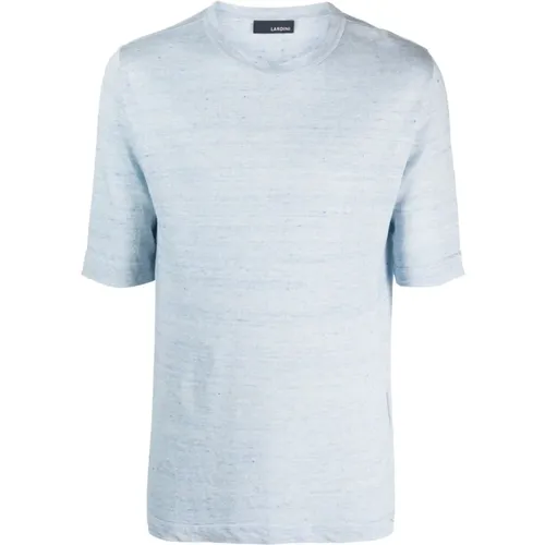 Linen/cotton knit t-shirt , male, Sizes: XL - Lardini - Modalova