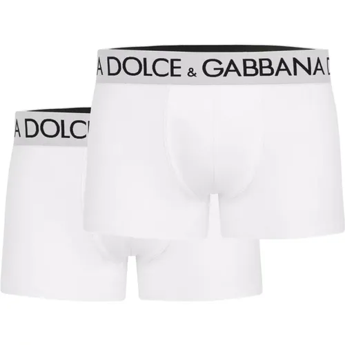 Boxershorts mit kontrastierendem Logo - Dolce & Gabbana - Modalova