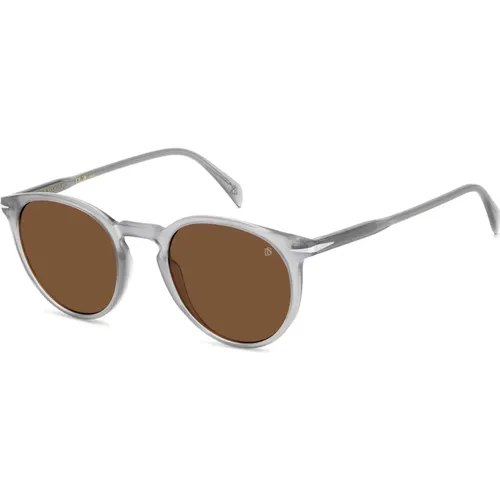 Transparent Grey/Brown Sonnenbrillen , Herren, Größe: 51 MM - Eyewear by David Beckham - Modalova