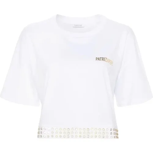 Optical T-Shirt , female, Sizes: XS, S - PATRIZIA PEPE - Modalova