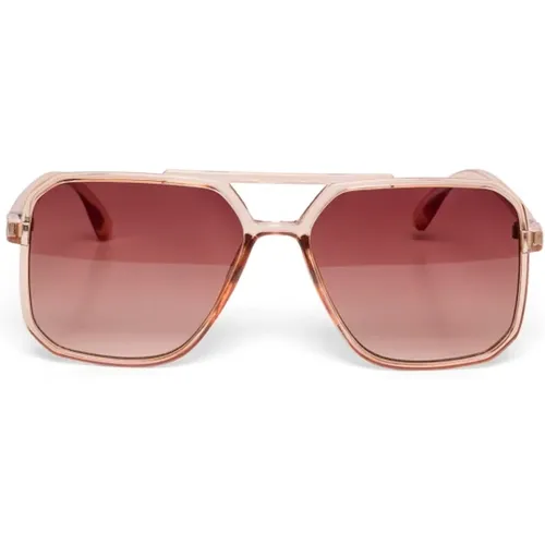 Stylish Sunglasses Caramel Cream , female, Sizes: ONE SIZE - Part Two - Modalova