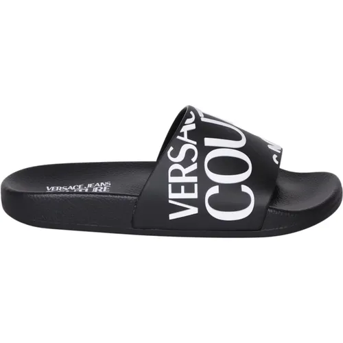 Shelly Slides with Logo Print , female, Sizes: 2 UK - Versace Jeans Couture - Modalova