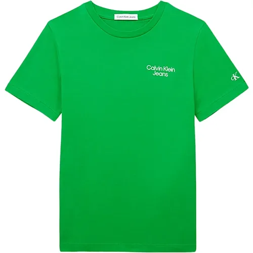 Grünes Logo T-Shirt Calvin Klein - Calvin Klein - Modalova