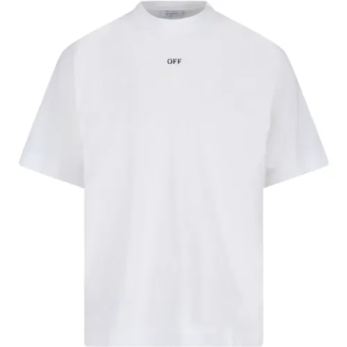 Weißes Logo T-Shirt Baumwolle Kurzarm Off - Off White - Modalova