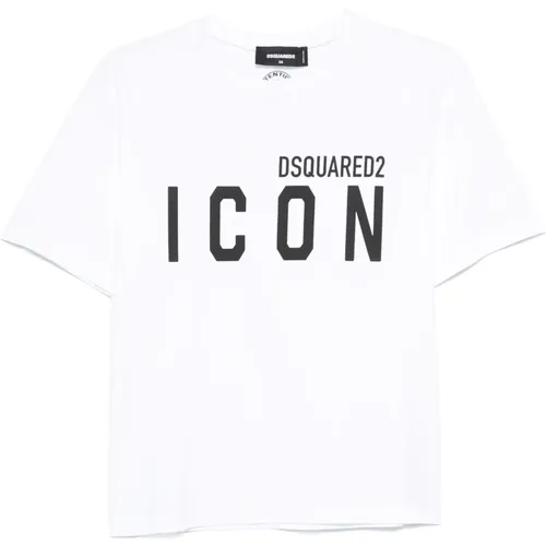 Weiße T-Shirt für Männer , Damen, Größe: M - Dsquared2 - Modalova