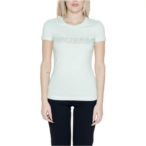 Damen T-Shirt Frühling/Sommer Kollektion , Damen, Größe: XL - Guess - Modalova