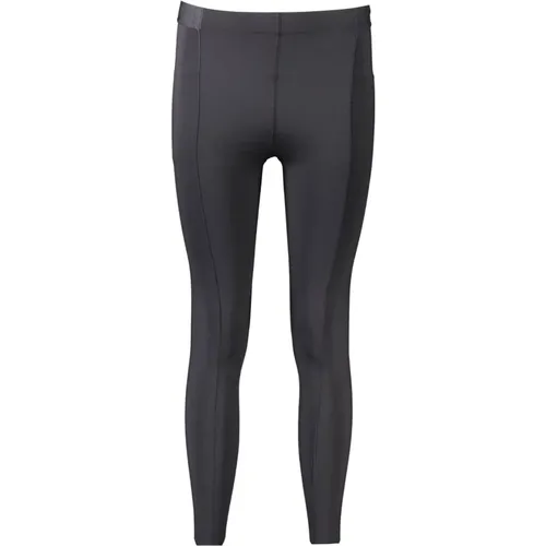 Sportliche Schwarze Polyester-Leggings mit Reißverschlusstasche , Damen, Größe: M - Calvin Klein - Modalova