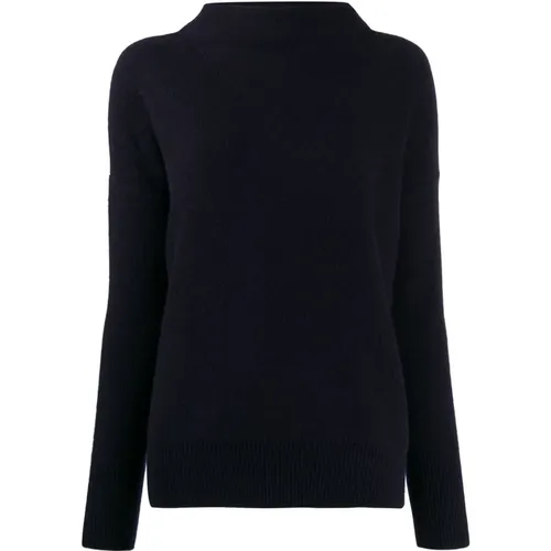 Blauer Cashmere Trichterhals Pullover , Damen, Größe: XS - Vince - Modalova