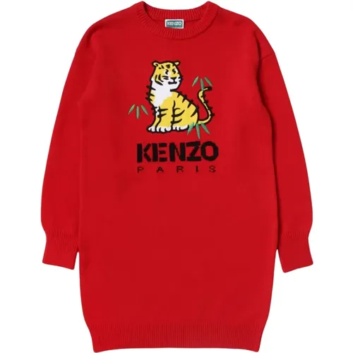 Rotes Gestricktes Tigerkleid Kenzo - Kenzo - Modalova