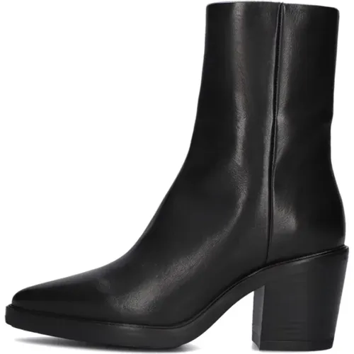 Schwarze Leder-Stiefeletten Kailee Fay , Damen, Größe: 42 EU - Via Vai - Modalova