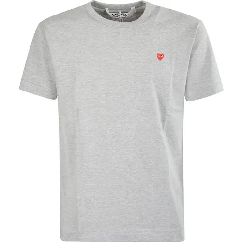 Men's Heart Logo T-Shirt , male, Sizes: 2XL - Comme des Garçons Play - Modalova