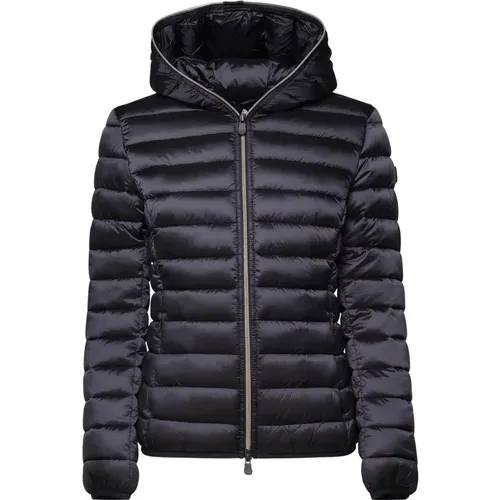 Padded Hooded Coat with Double Zip , female, Sizes: XL, L, M, 2XL, XS, S - Save The Duck - Modalova