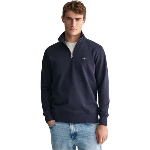 Halb-Zip Sweatshirt , Herren, Größe: M - Gant - Modalova