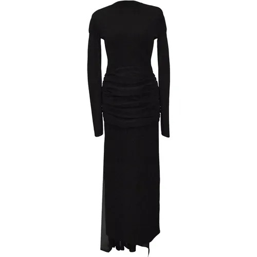 Schwarzes Abendkleid mit Raffung und Schleppe - Givenchy - Modalova