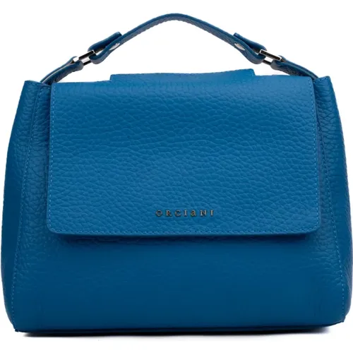Elektrisch Blaue Leder Damen Tasche , Damen, Größe: ONE Size - Orciani - Modalova