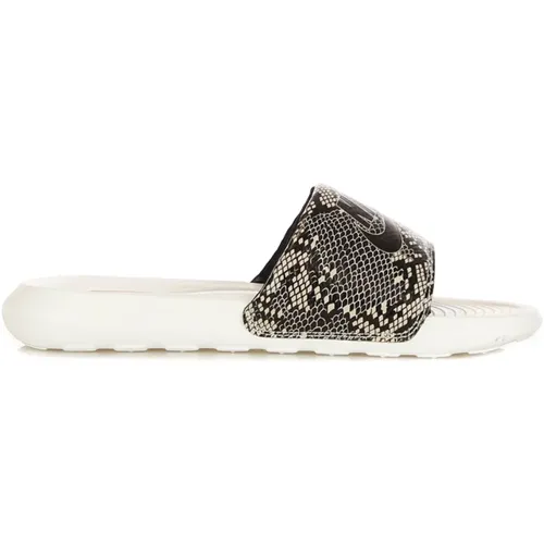 Print Women's Slippers Desert Sand/Black , female, Sizes: 6 UK, 7 1/2 UK - Nike - Modalova