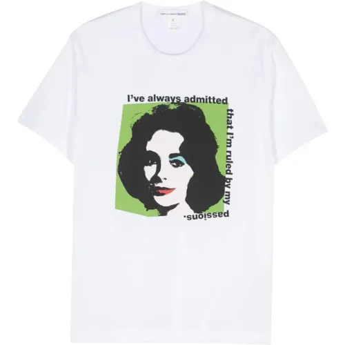 Grafikdruck Baumwoll T-Shirt - Comme des Garçons - Modalova