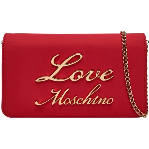 Rote Umhängetasche Elegant und vielseitig - Moschino - Modalova