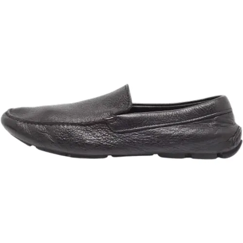 Pre-owned Leather flats , male, Sizes: 9 UK - Prada Vintage - Modalova