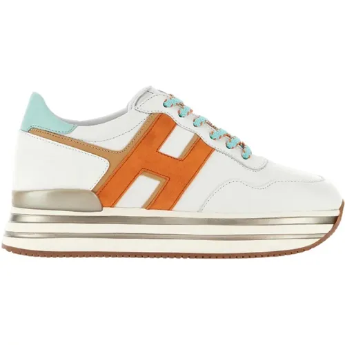 White Sneakers with Midi H222 , female, Sizes: 2 UK, 5 UK - Hogan - Modalova