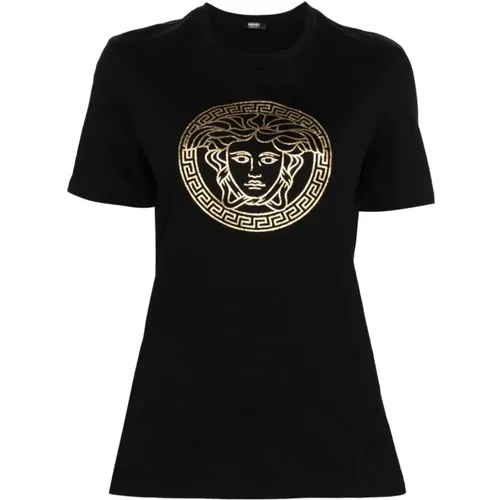 Foil Debossed Medusa T-shirts and Polos , female, Sizes: 2XS - Versace - Modalova