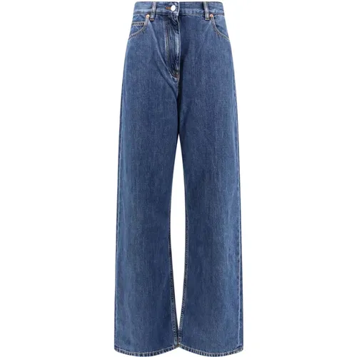 Blaue Jeans mit Reißverschluss - Valentino - Modalova